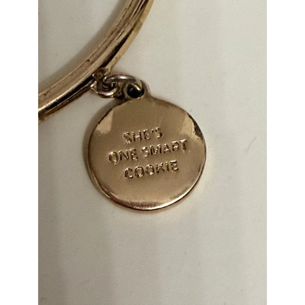 Kate Spade Capricorn Zodiac Bangle Bracelet w/ Blue Enamel Charm - Picture 3 of 3